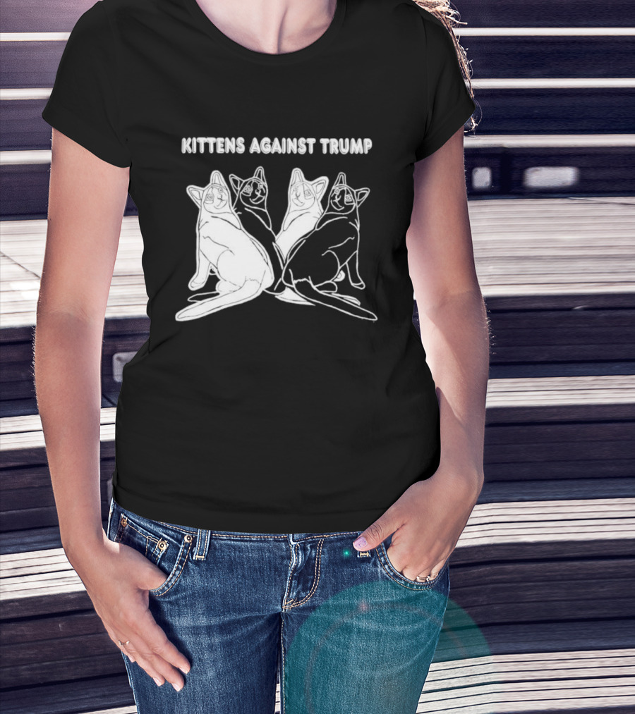 Kittens Against Trump Cats Illustration T-Shirt