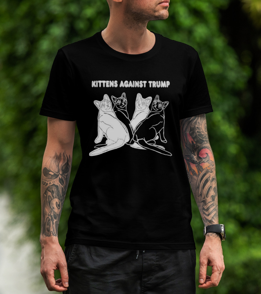 Kittens Against Trump Cats Illustration T-Shirt