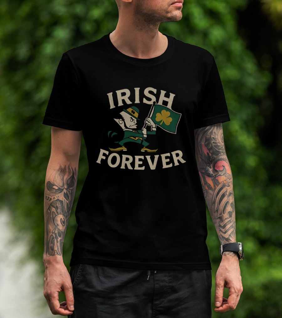 Irish Forever Leprechaun Notre Dame Fighting Irish Football 2025 T-Shirt