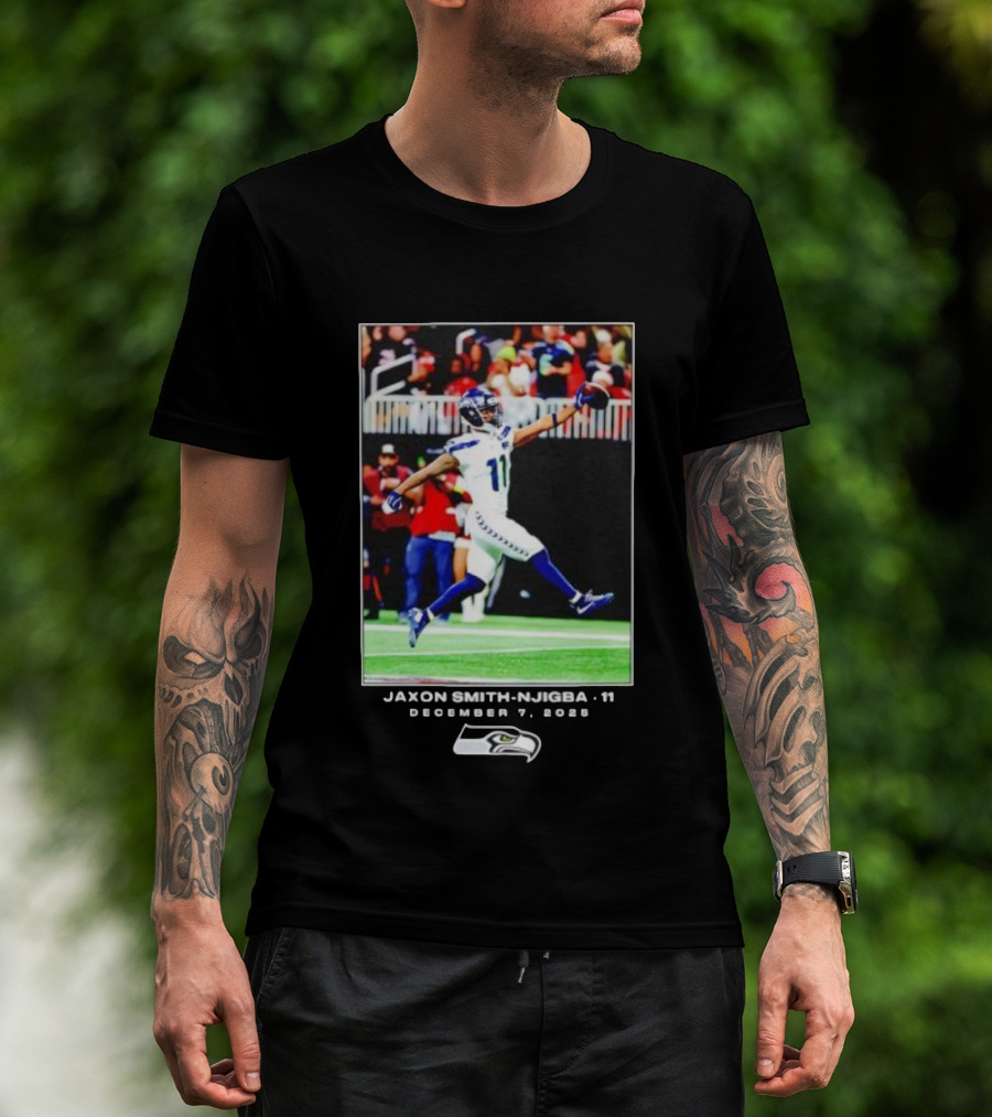 Seattle Seahawks Jaxon Smith-Njigba December 7 2025 NFL Action T-Shirt