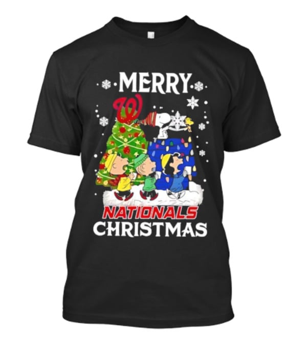 Merry Washington Nationals Christmas Snoopy And Friends T-Shirt