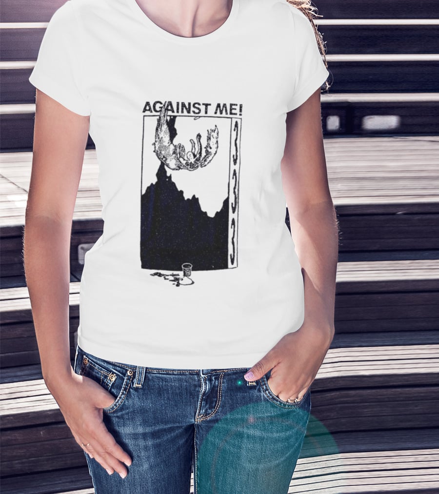 Against Me 333 Band Art Starry Night Imagery T-Shirt