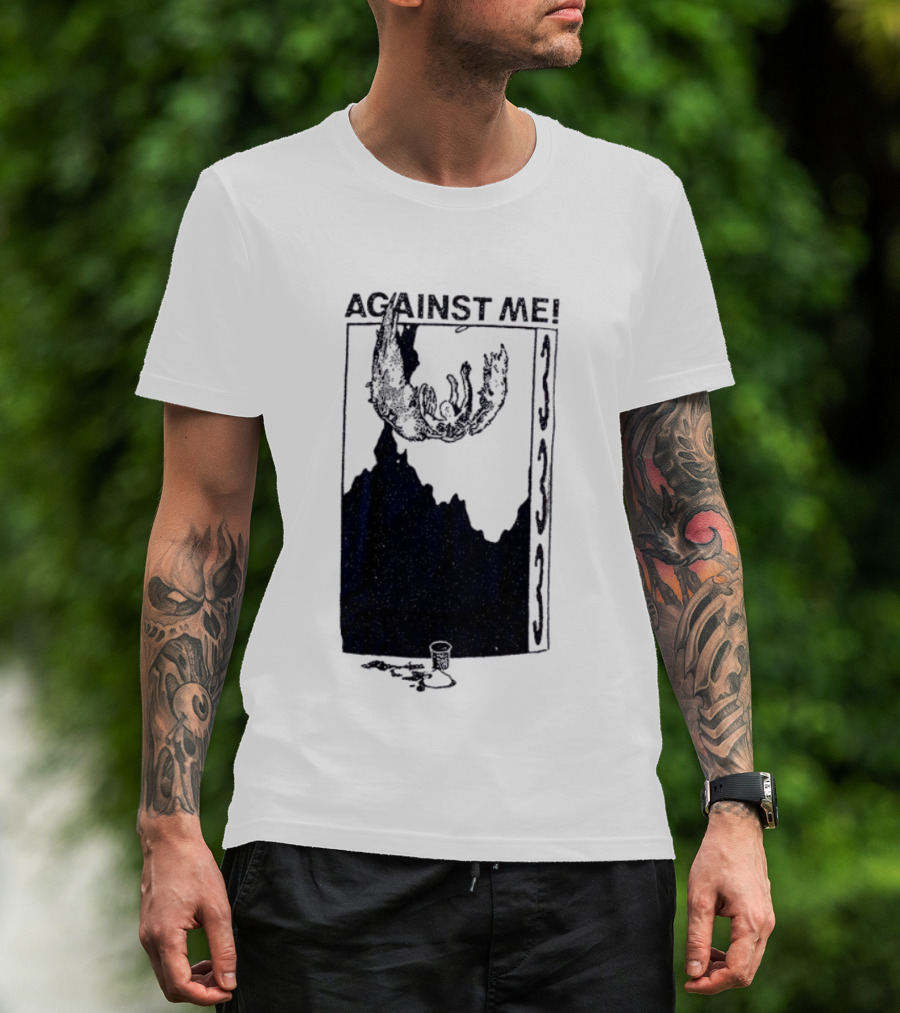 Against Me 333 Band Art Starry Night Imagery T-Shirt