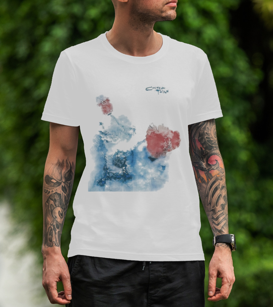 Cocteau Twins Head Over Heels Sunburst Blue And Red Abstract T-Shirt