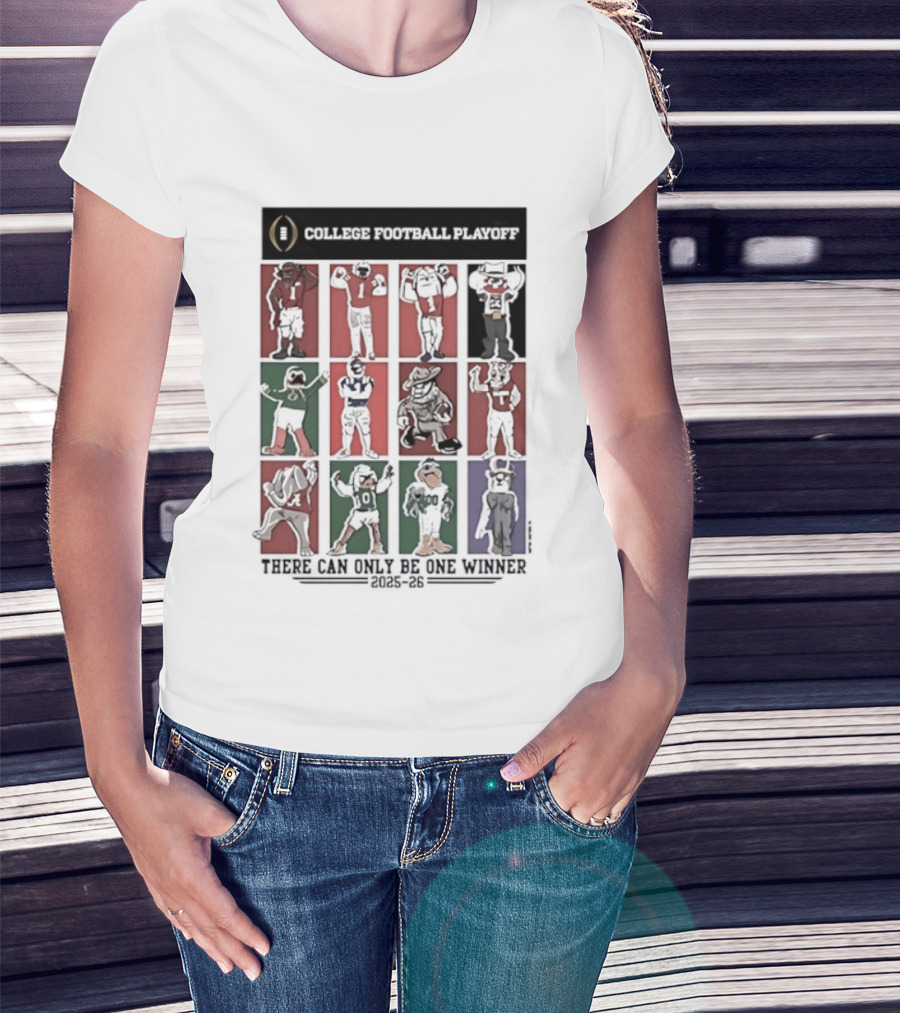 College Football Playoff 12 Team Mascots Showdown Champions идите T-Shirt