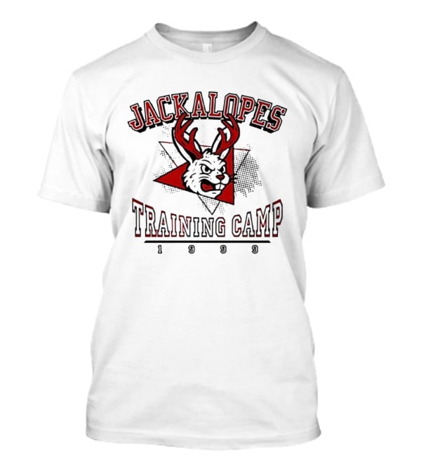 Jackalopes Training Camp 1999 Vintage Red Black Antler Head Design T-Shirt