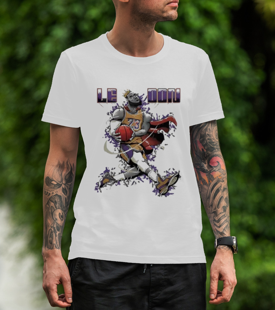LeBron James Ledon Los Angeles Lakers Basketball Superman Style T-Shirt