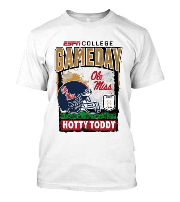 ESPN College Football Gameday Ole Miss Helmet Hotty Toddy CFP T-Shirt