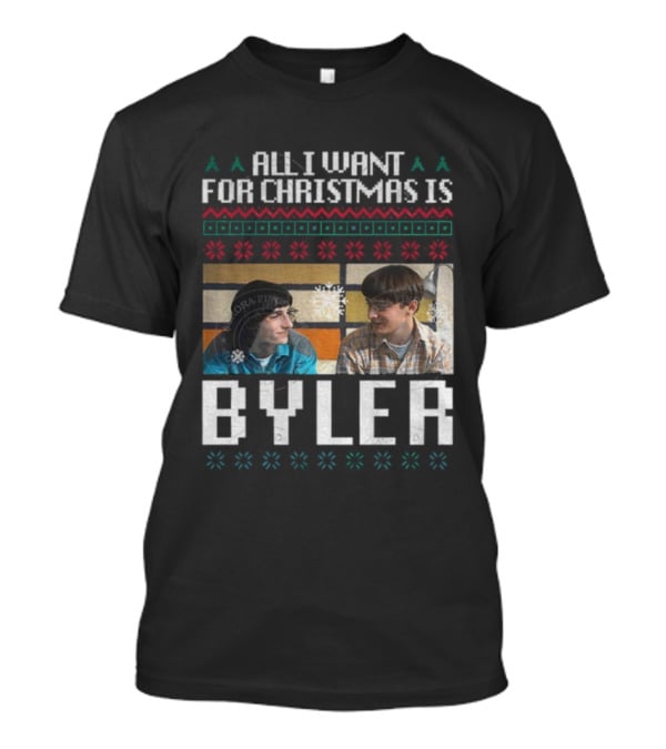 All I Want For Christmas Is Byler Merry Christmas Friends Snowflakes T-Shirt