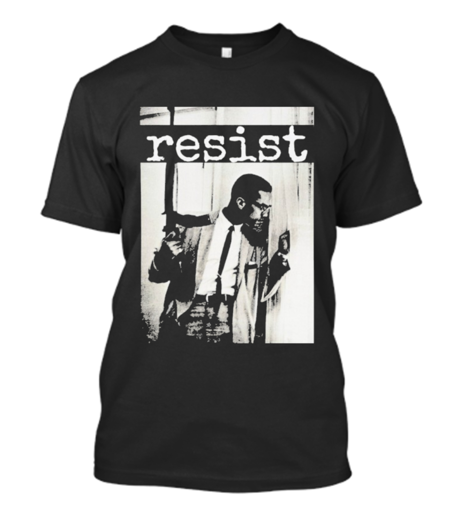Malcolm X Resist Powerful Message Imagery T-Shirt