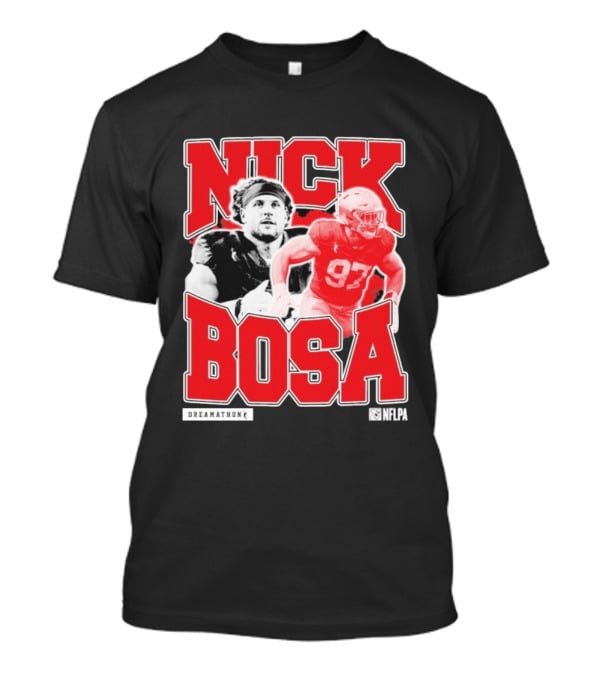 Nick Bosa Dreamathon NFLPA 97 Football Player Portrait T-Shirt