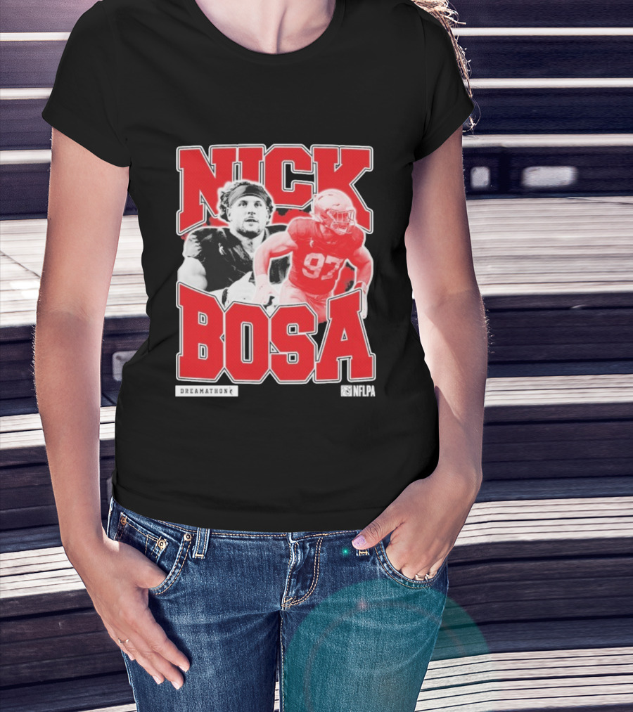 Nick Bosa Dreamathon NFLPA 97 Football Player Portrait T-Shirt