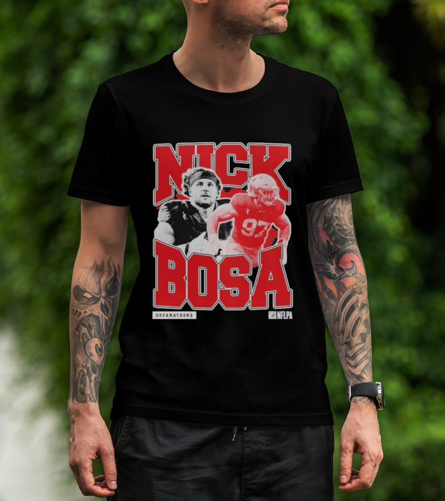 Nick Bosa Dreamathon NFLPA 97 Football Player Portrait T-Shirt