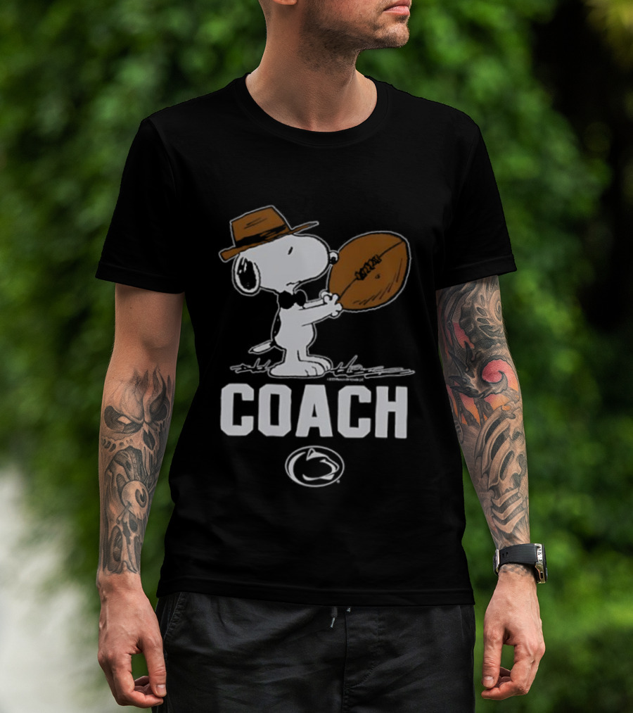 Snoopy Penn State Football Coach Peanuts Collaboration T-Shirt