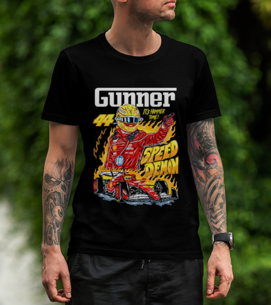 Gunner 44 Speed Demon Lewis Hamilton It's Hammer Time Racing Legend T-Shirt