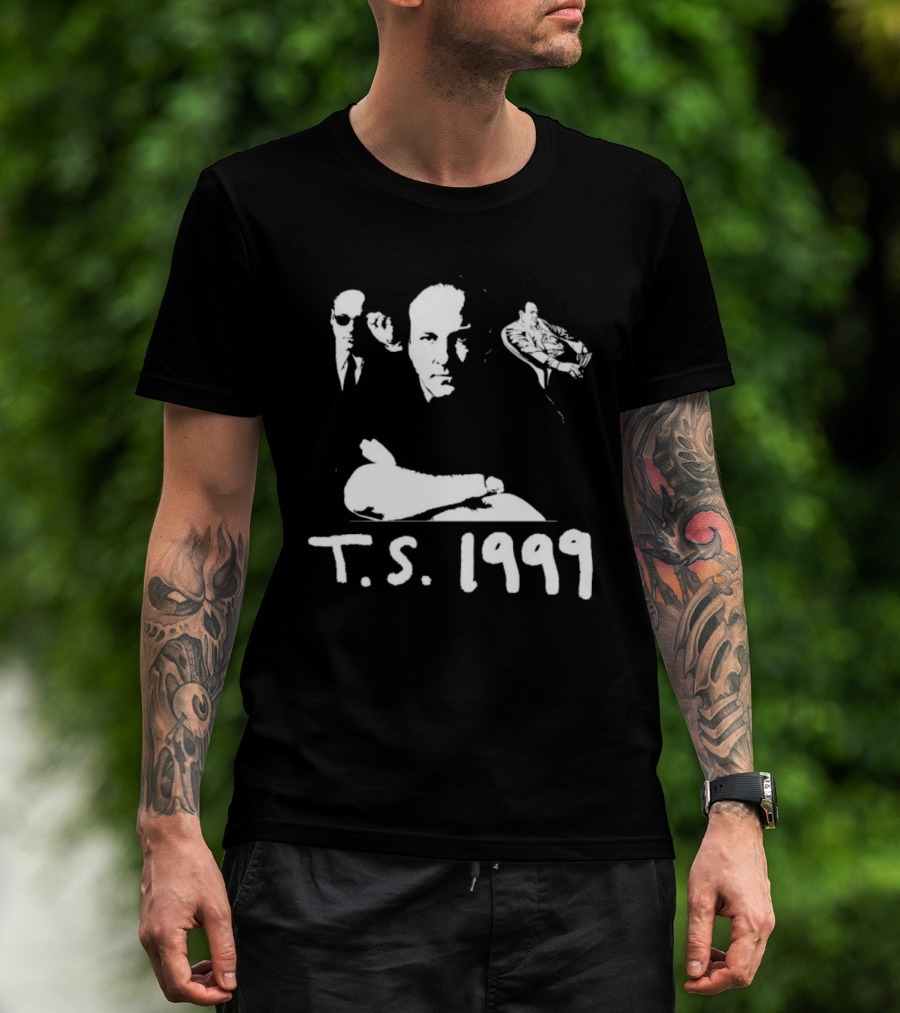 T.S. 1999 Sopranos Inspired Iconic Mob Boss Imagery T-Shirt