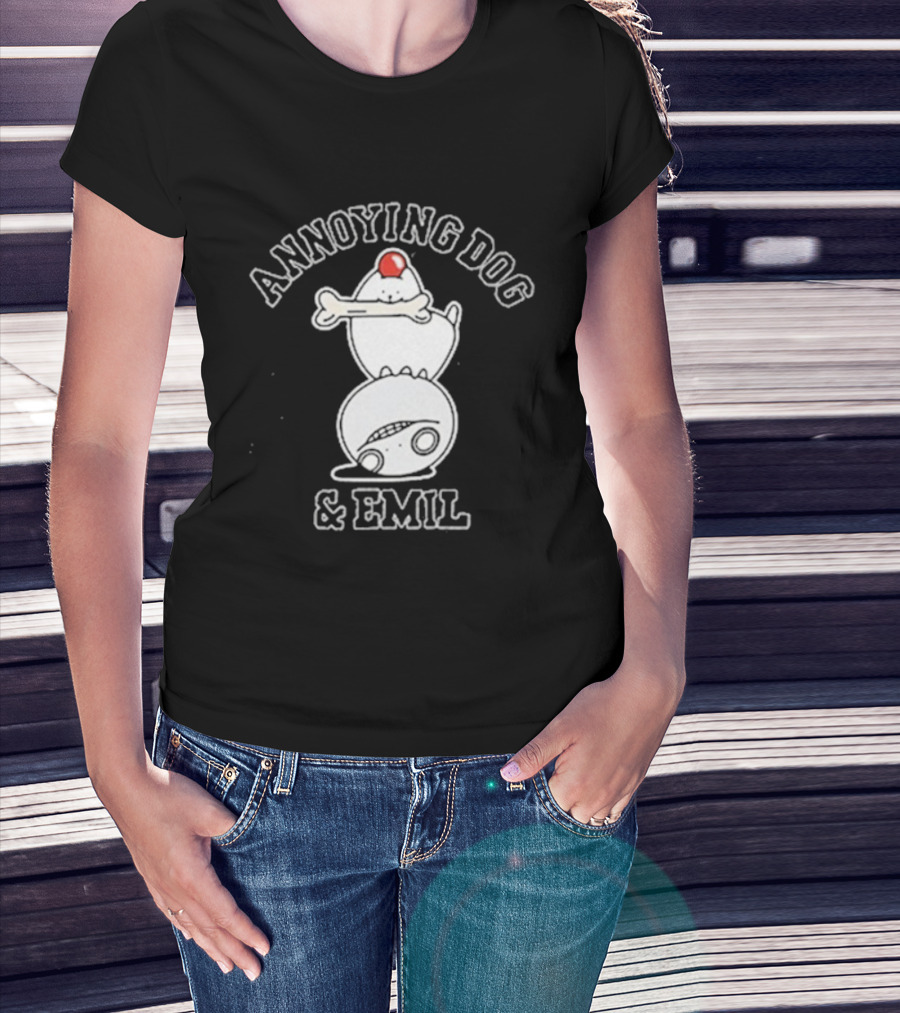 Undertale X Square Enix Annoying Dog Emil Crossover Collaboration T-Shirt