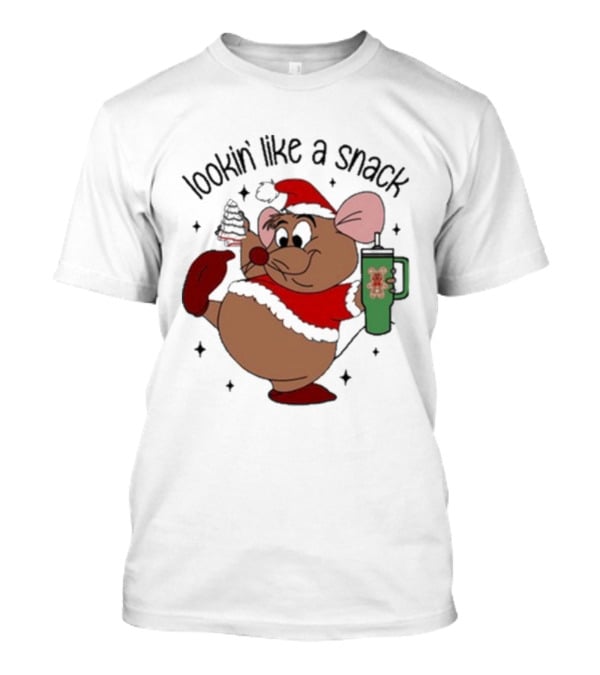Christmas Cartoon Mouse Lookin' Like A Snack Fat Rat T-Shirt