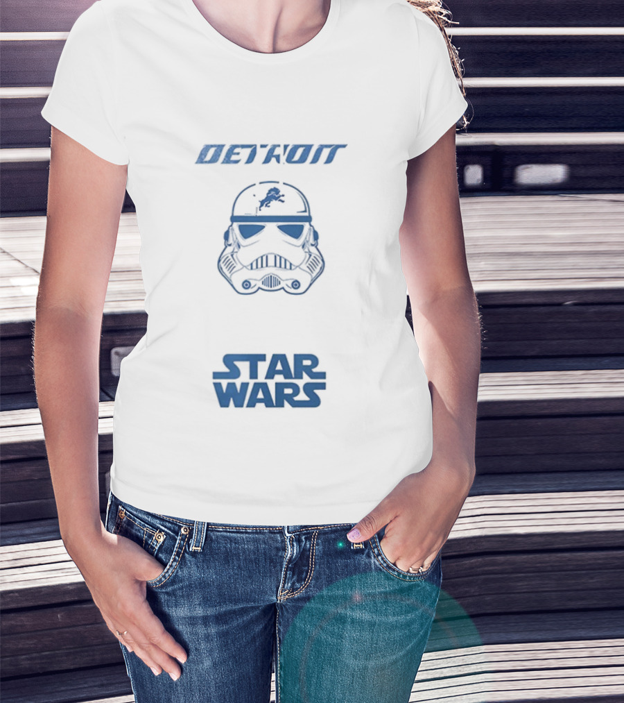 Detroit Lions Stormtrooper Star Wars Collaboration Fan Apparel T-Shirt