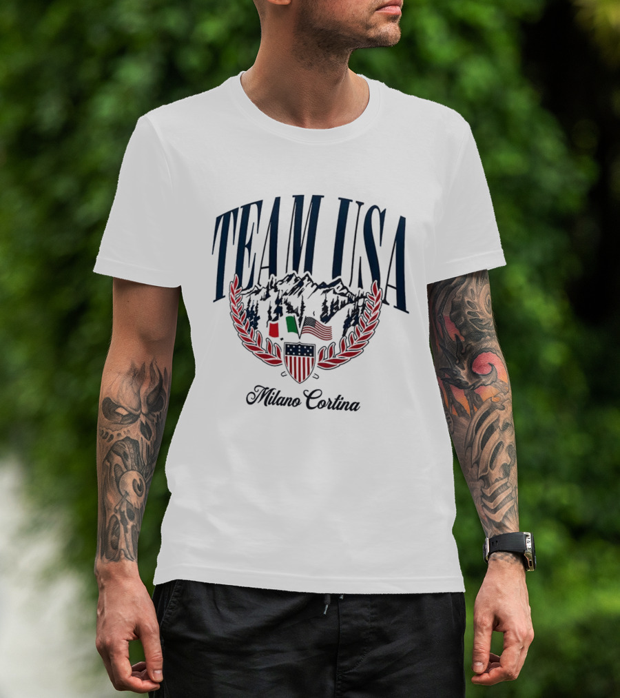 TEAM USA Milano Cortina 2026 Winter Olympics Laurel Wreath T-Shirt