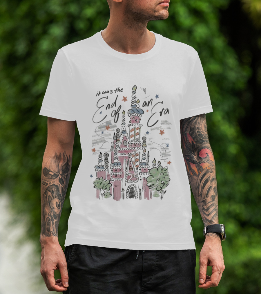 It Was The End Of An Era Magical Castle Illustration T-Shirt