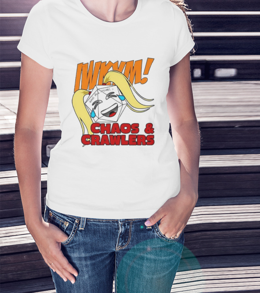 IWKYM Chaos Crawlers Pigtail Dice Face Comedy T-Shirt