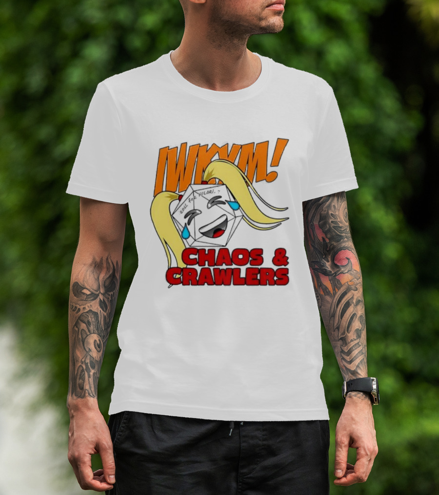 IWKYM Chaos Crawlers Pigtail Dice Face Comedy T-Shirt
