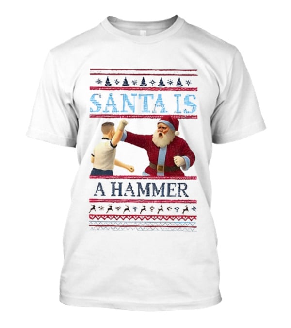 Santa Is A Hammer Christmas Funny Boxing Holiday T-Shirt