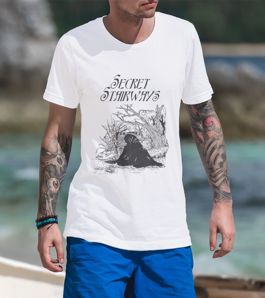 Secret Stairways Enchanted Nature Scene T-Shirt
