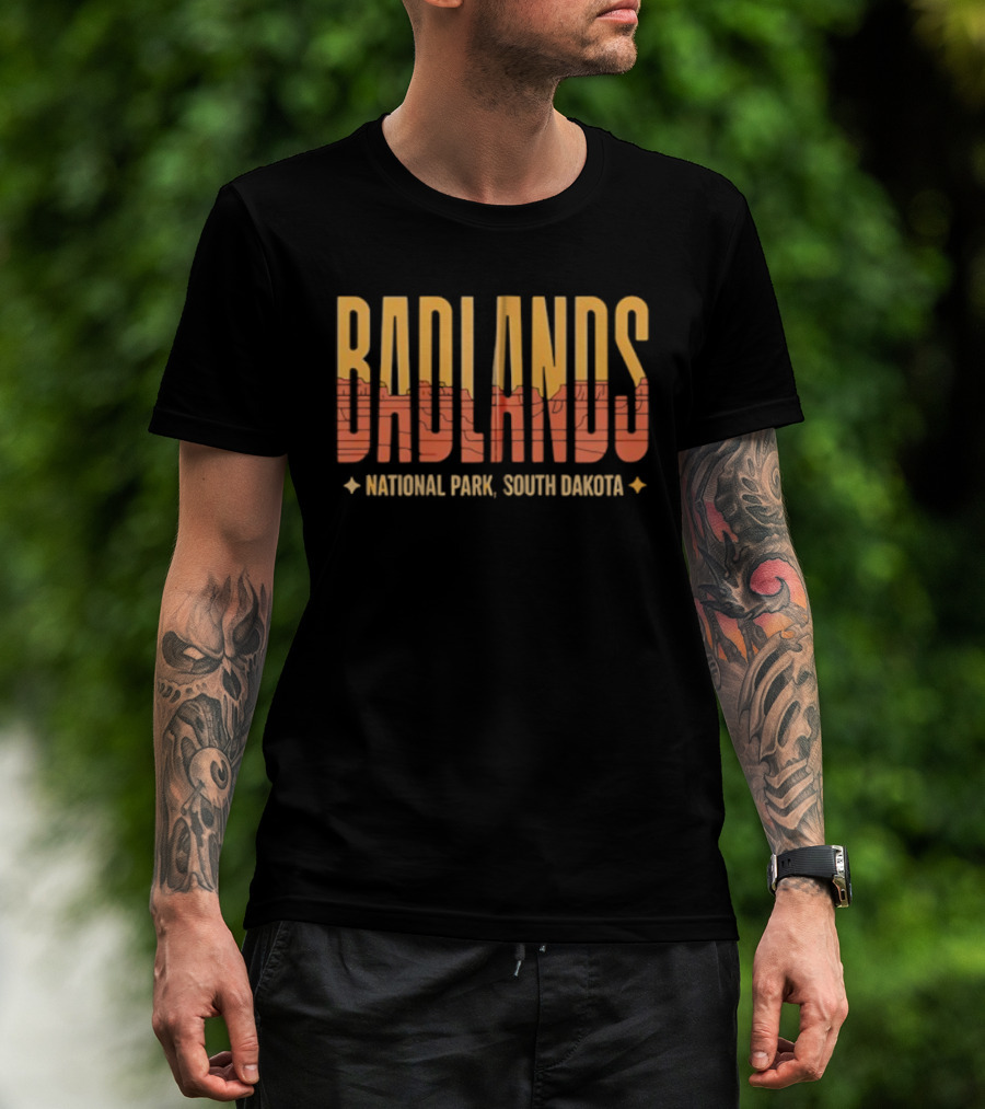 Badlands National Park South Dakota Retro Vintage Aesthetic T-Shirt