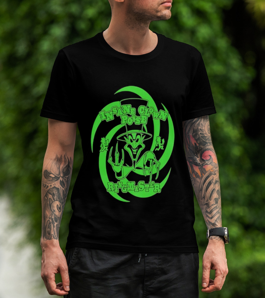 Insane Clown Posse Ringmaster Neon Green Logo T-Shirt