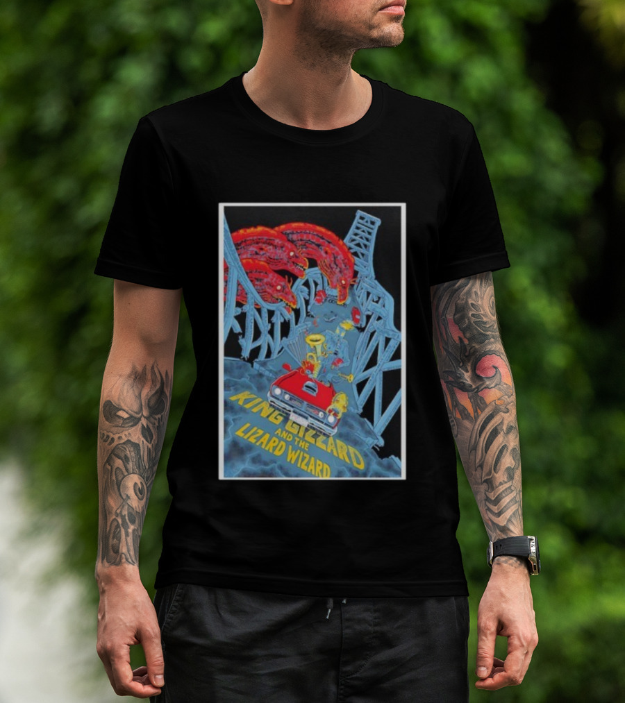 King Gizzard And The Lizard Wizard The Princess Theatre Dec 9 10 2025 With Red Car And Dragons T-Shirt