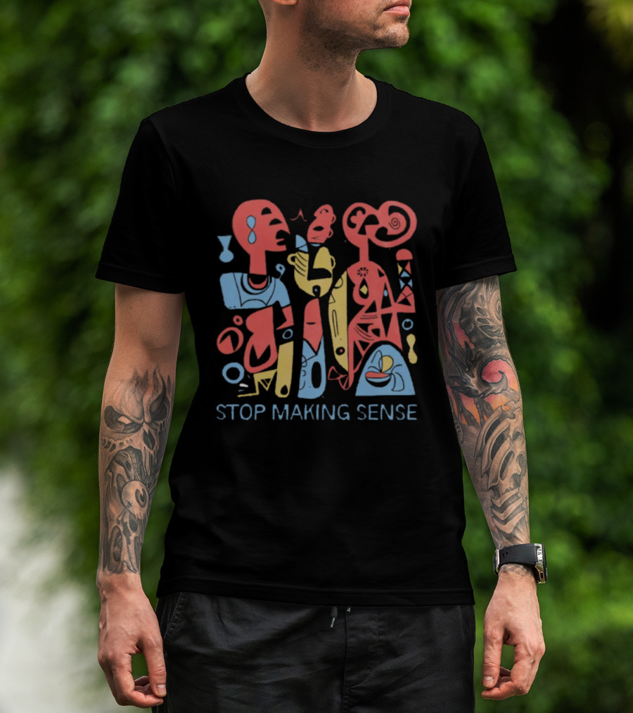 Stop Making Sense Abstract Faces Art Print T-Shirt