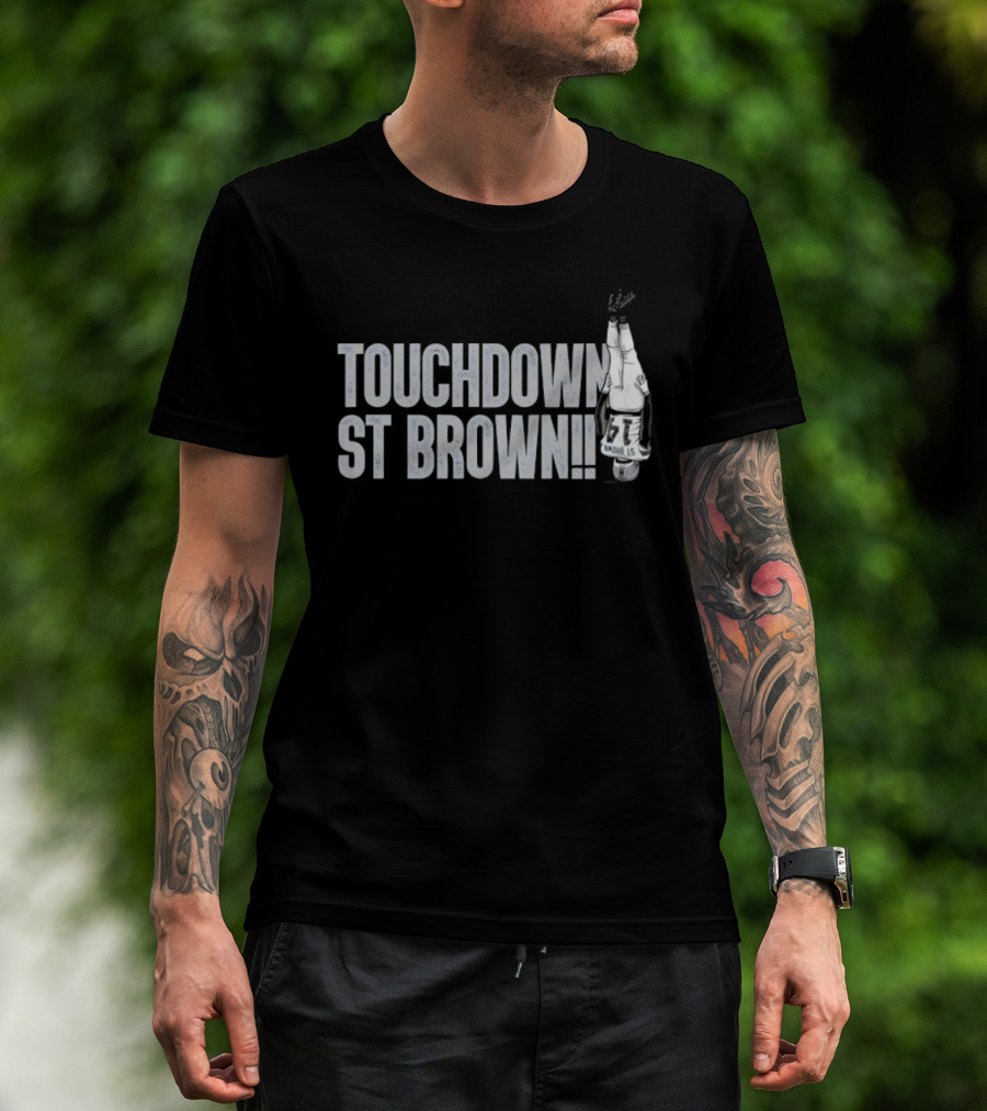 Touchdown St Brown Football Celebration T-Shirt