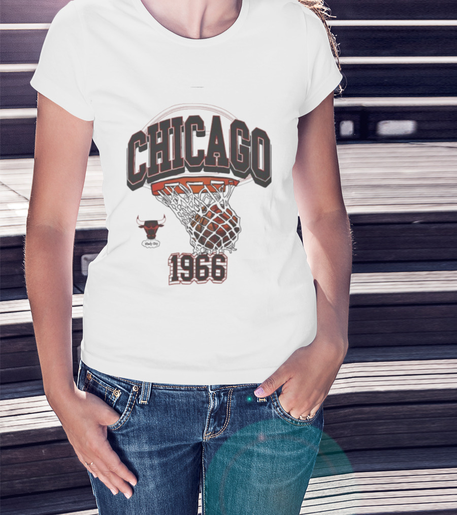 Chicago Bulls 1966 Basketball Hoop T-Shirt