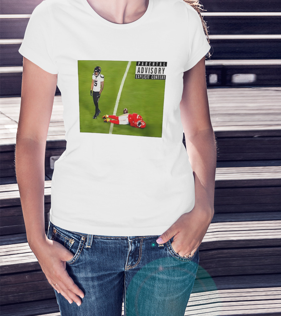 Parental Advisory Football Hit Jalen Pitre Versus Kansas City T-Shirt