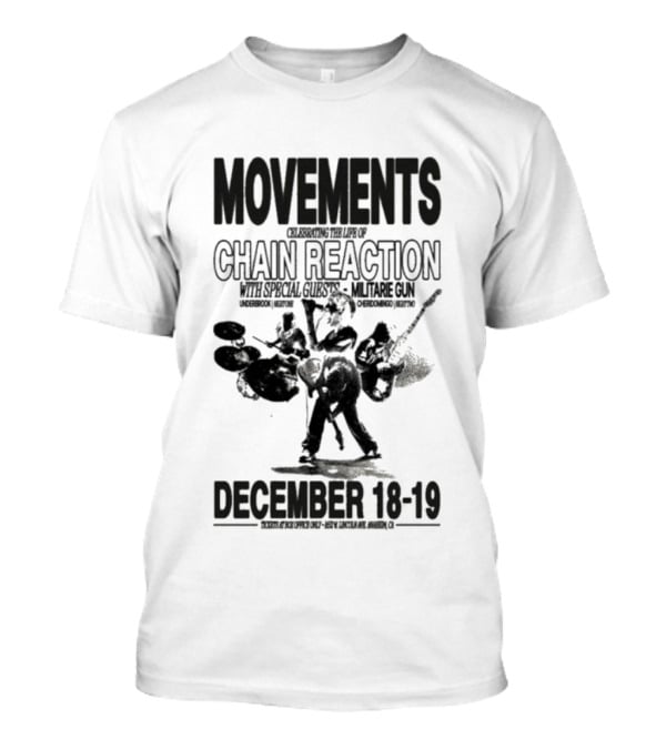 Movements Chain Reaction Anaheim CA December 18-19 2025 Concert T-Shirt
