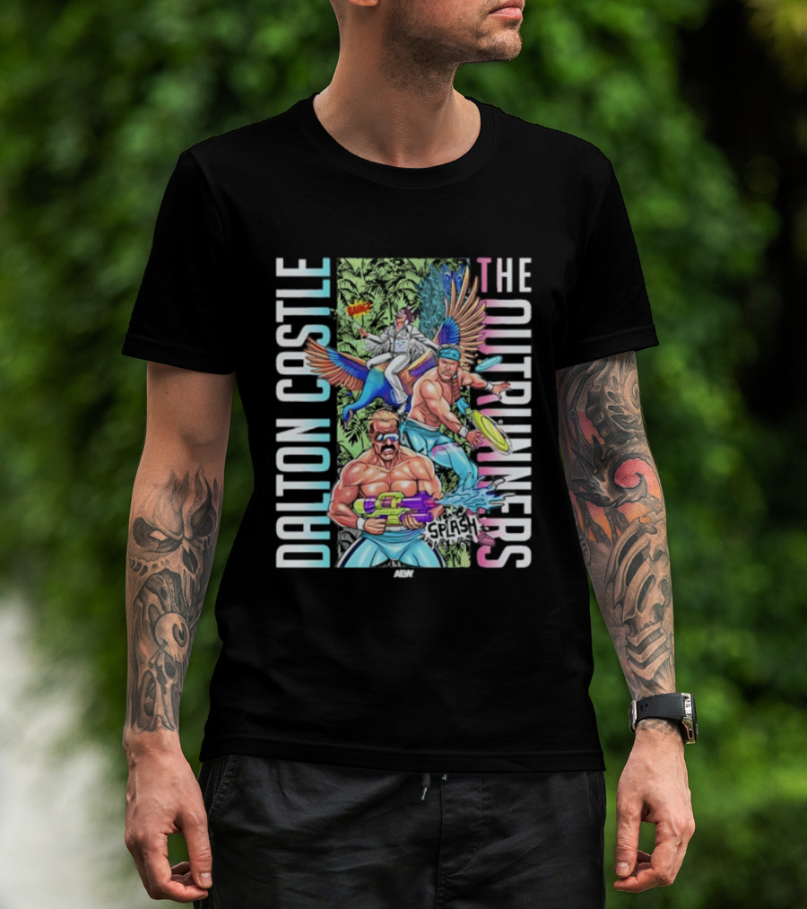 Dalton Castle The Outrunners Pro Wrestling Splash AEW Merch T-Shirt