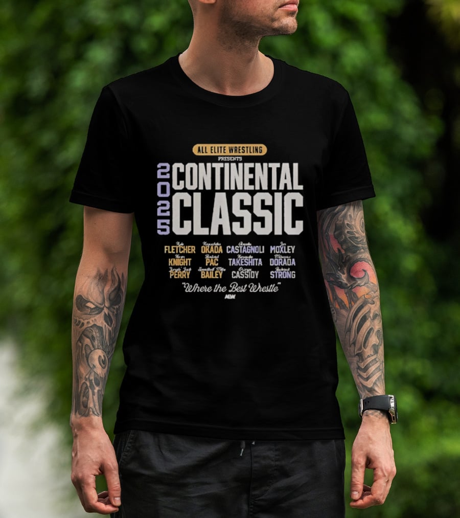 All Elite Wrestling AEW Continental Classic 2023 Fletcher Okada Kingston Where The Best Wrestle T-Shirt