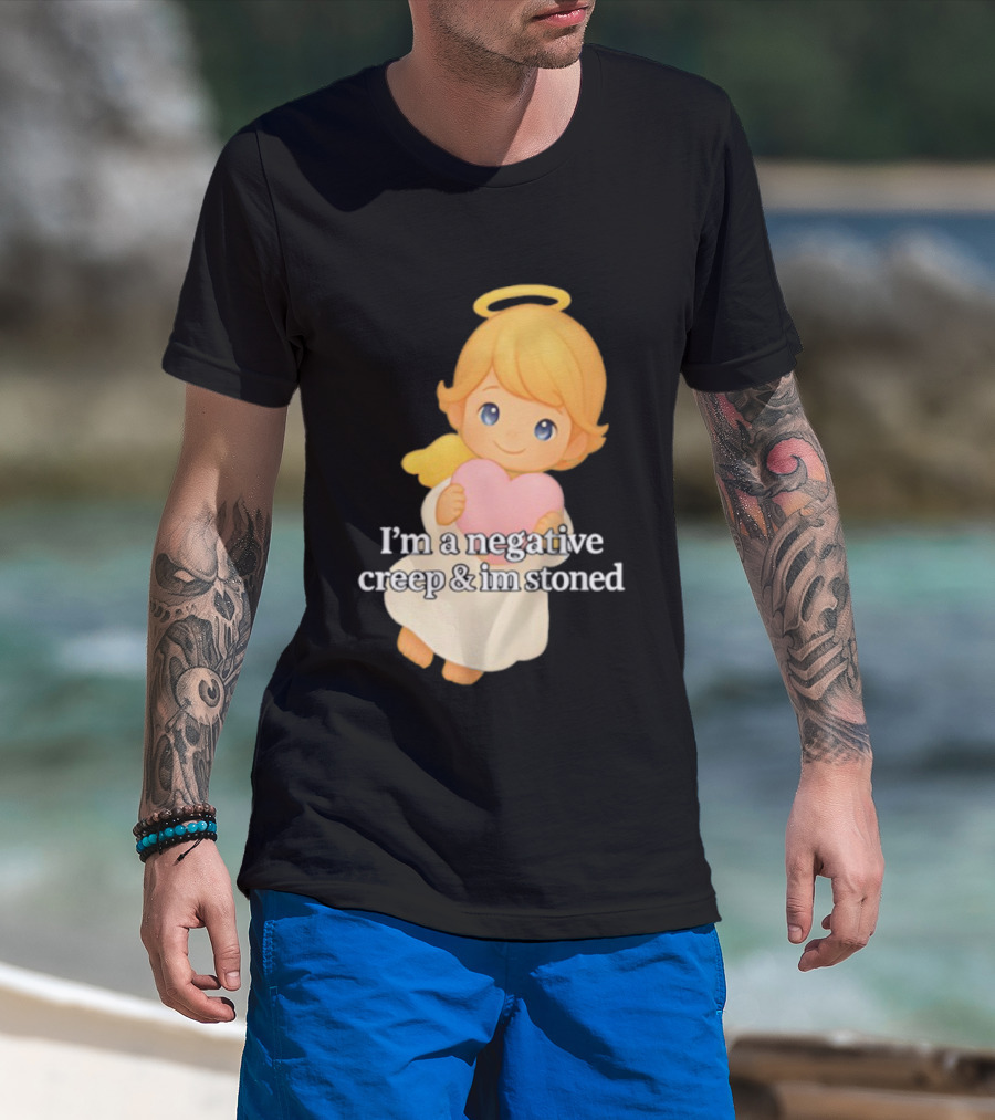 I'm A Negative Creep And I'm Stoned Angel Heart T-Shirt