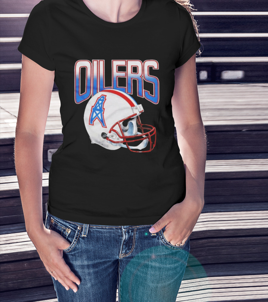 Oilers Football Gradient Helmet Classic Logo T-Shirt