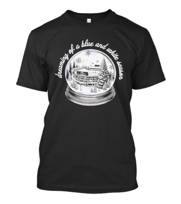 Dreaming Of A Blue And White Penn State Stadium Snow Globe T-Shirt