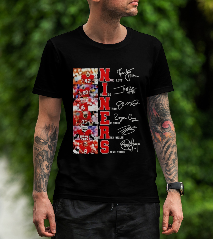 Niners San Francisco 49ers Legendary Players And Numbers T-Shirt