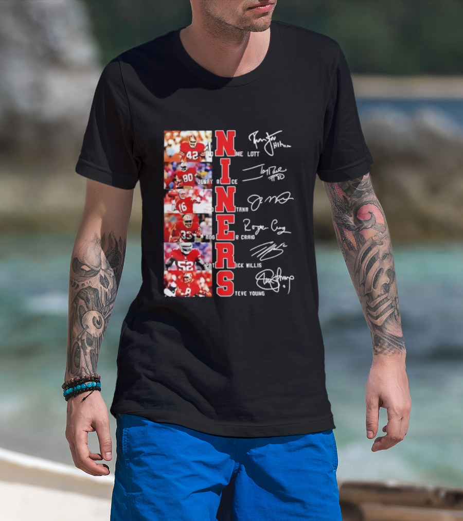 Niners San Francisco 49ers Legendary Players And Numbers T-Shirt