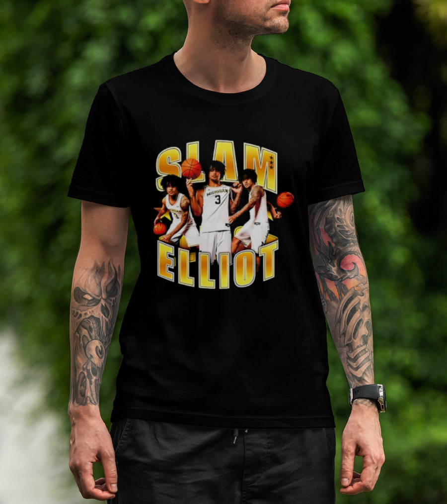 SLAM Elliot Cadeau Michigan Basketball Player Jersey T-Shirt