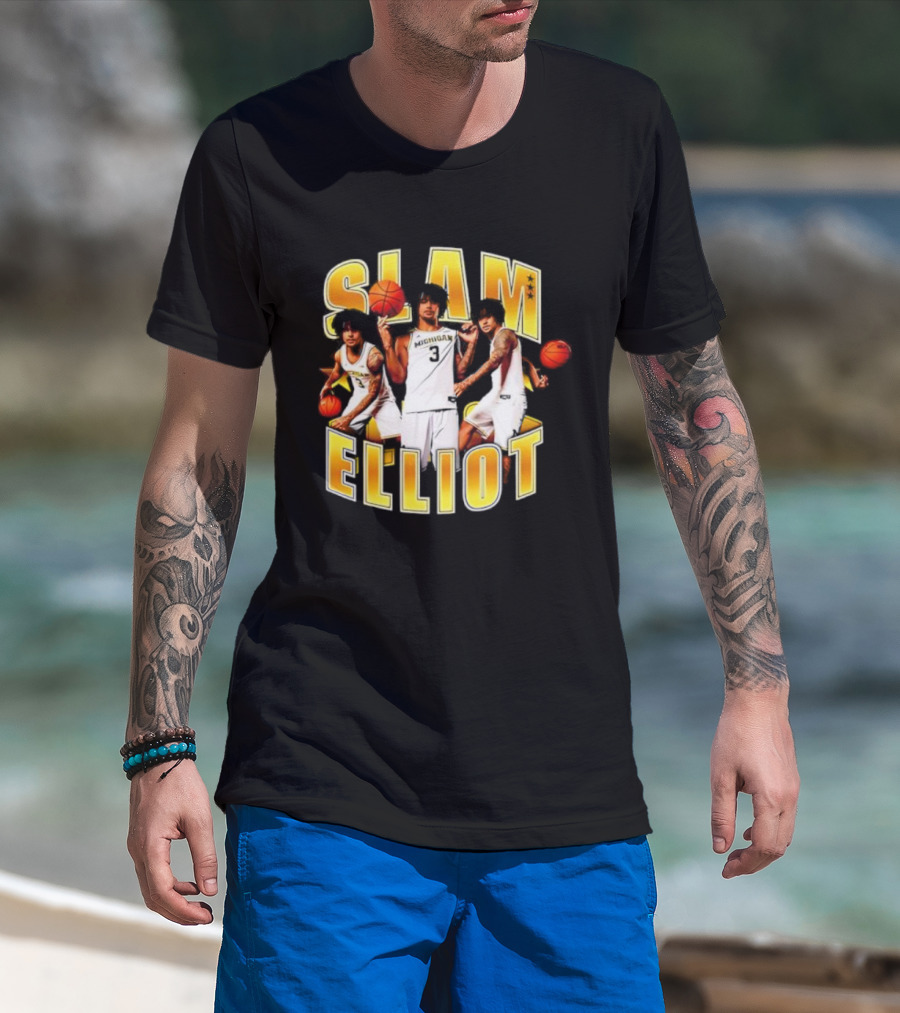 SLAM Elliot Cadeau Michigan Basketball Player Jersey T-Shirt
