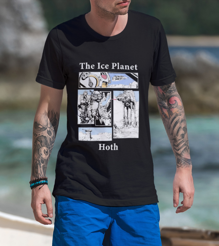 The Ice Planet Hoth Star Wars Story Panel T-Shirt