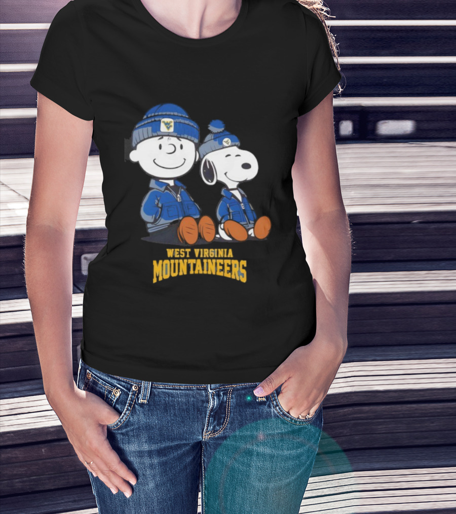 West Virginia Mountaineers Snoopy Charlie Brown Collaboration T-Shirt