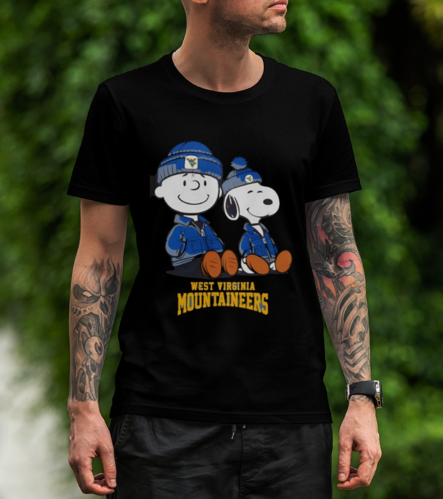 West Virginia Mountaineers Snoopy Charlie Brown Collaboration T-Shirt