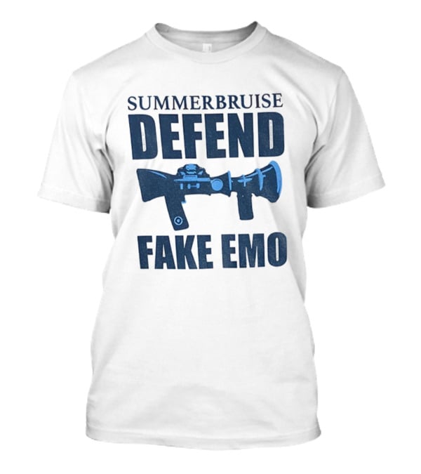 Summerbruise Defend Fake Emo Gun Graphic T-Shirt